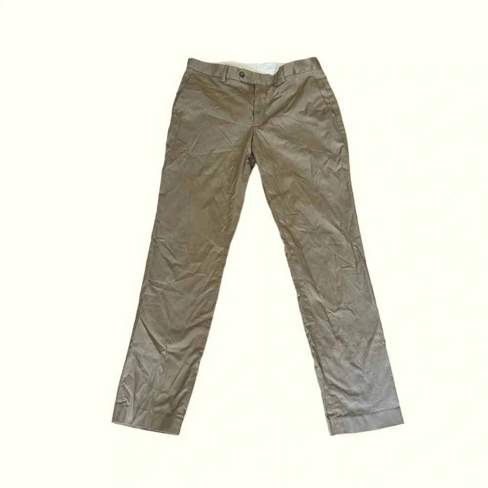 J Crew Bowery Slim Fit Dress Pants Trousers stretch Chino Tan Preppy W32x32